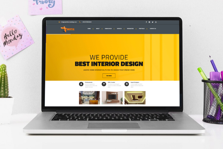 Interior Design website for Aadvik Home Design