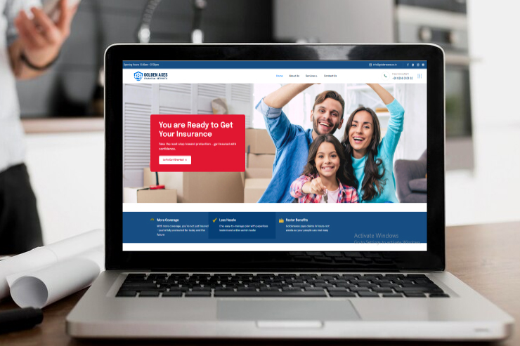 Goldenaxes insurance website design project
