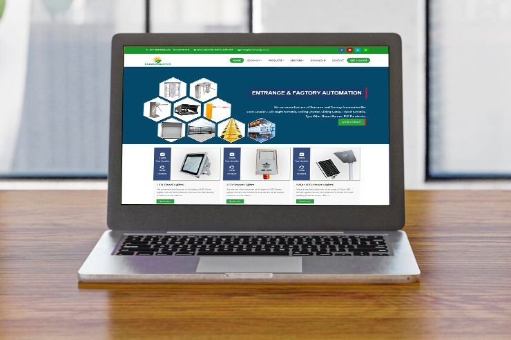 Industrial website design for Sun Energy India